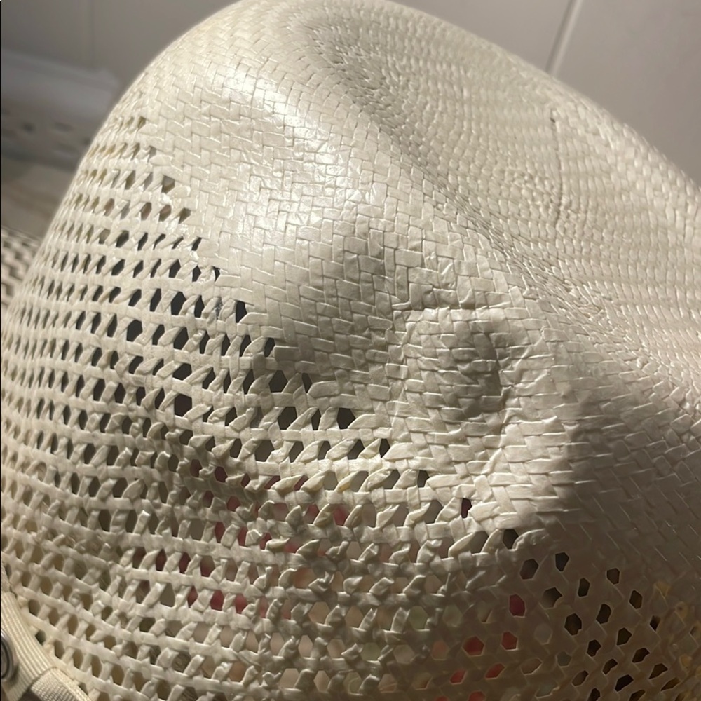 Resistol HOOEY Holden Rodeo Cream/ Brown Stetson Western Style Straw Hat - Picture 7 of 15